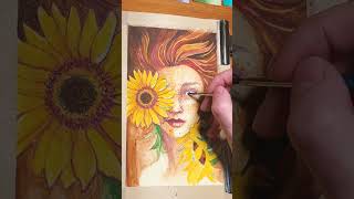 Holbein Watercolors Tested in JUST 15 Seconds Speed Painting [upl. by Jefferson]