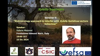 Xylella Seminar Biotremologyapproach to interferwith Xylella fastidiosa vectors behaviour [upl. by Wyon88]