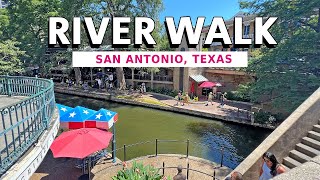 San Antonio Riverwalk 4K  San Antonio Texas Walking Tour [upl. by Eleon604]