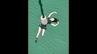 Three Gorges bungee jumping action guide Youre excited Three Gorges Bungee Jumping Brave Peopl [upl. by Aipotu92]