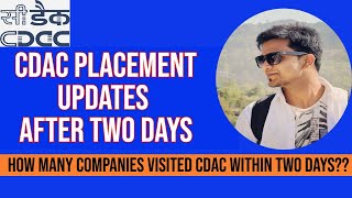 CDAC ACTS Pune placement updates  Companies visited the placements [upl. by Carlye]