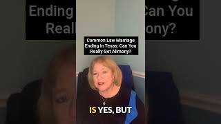 Common Law Marriage Ending in Texas Can You Really Get Alimony [upl. by Haimorej]