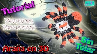 ♥ Tutorial Araña de gomitas en 3D sin telar ♥ [upl. by Ahsinnor]