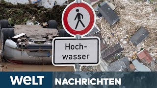 UNWETTERKATASTROPHE in Deutschland Mindestens 42 Tote durch Hochwasser  WELT Newsstream [upl. by Juley331]