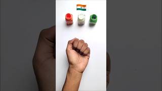 Indian 🇮🇳 flag drawing on hand ✋ shorts flag art trending viralshorts [upl. by Bryner]