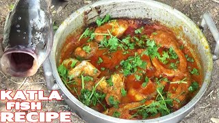 KATLA FISH CURRY RECIPE  VILLAGE STYLE BOCHA FISH GRAVY RECIPE  SOUTH INDIAN KATLA LIVE FISH CURRY [upl. by Erinna]