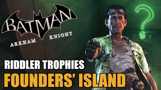 Founders Island  Riddler Trophies  Batman Arkham Knight [upl. by Rebak651]