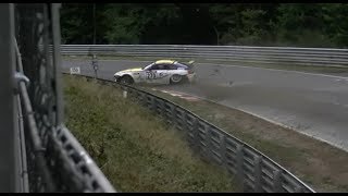 VLN Big CRASH BMW Z4 Unfall Nürburgring Nordschleife 14 09 2013 [upl. by Alrzc899]