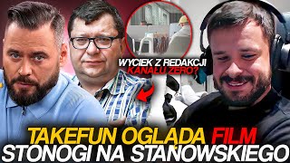 TAKEFUN OGLĄDA FILM STONOGI NA STANOWSKIEGO wyciek z redakcji kanału zero [upl. by Ainuj]