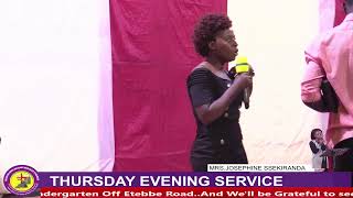 MRS JOSEPHINE SSEKIRANDA LIVE THURSADY EVENING SERVICE  WAKYALIWO ESUUBI MIARCLE CHURCH [upl. by Seys]