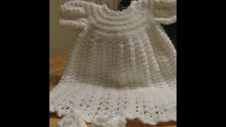 Crochet Christening Gown  Video 2 [upl. by Sualakcin]