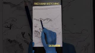 🖊️ FREE HAND PENCIL SKETCHING 🖊️  🏡 LANDSCAPE 🏡 FULL VIDEO  STEPBYSTEP  PEACEFUL SKETCHING [upl. by Ramsden407]