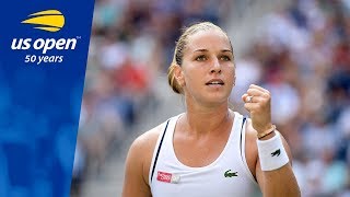 Dominika Cibulkova Shocks A Kerber in Three Sets in R3 of the 2018 US Open [upl. by Mufi]