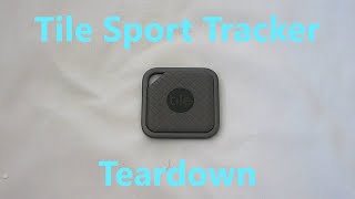 Tile Sport Bluetooth Tracker Teardown [upl. by Astra]