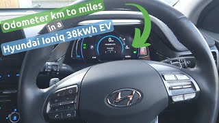 How to change odometer from km to miles in a Hyundai Ioniq 38kWh EV amp other Hyundais [upl. by Apur]