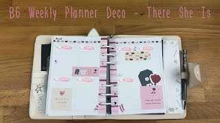 B6 Weekly Planner Decoration  kikkiK There She Is Collection [upl. by Marolda]