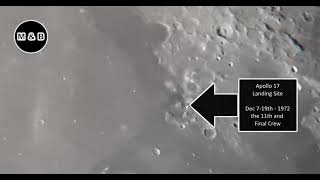 Location of Apollo 17 Site  Moon Video with Scope  4K [upl. by Whorton805]