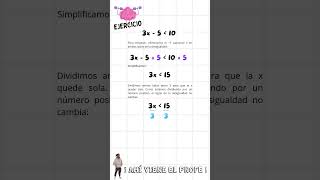 🎯Ejercicio ¿Cómo resolver una inecuación aprender matematicas áticasmathseducacióndivertido [upl. by Linzer]