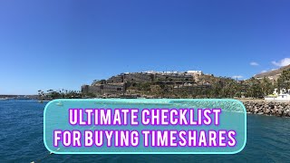 Ultimate Checklist for Buying Timeshares [upl. by Grefer]