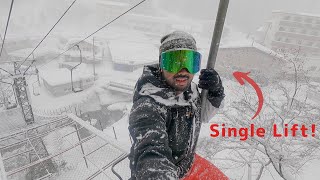 SCARIEST SKI LIFT IN JAPAN  SNOWBOARDING IN JAPAN 2022 [upl. by Gilda483]