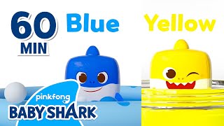 Colorful Baby Shark Doo Doo Doo 1 hour  Compilation  Baby Shark Remix  Baby Shark Official [upl. by Unity]