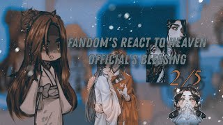 Fandoms react to each other  Heaven Officials Blessing  Gacha club part 25 [upl. by Ajed63]