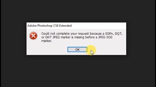 How to Fix JPEG File Photoshop Opening Error quot Could not complete your request because a SOFn quot [upl. by Argella]