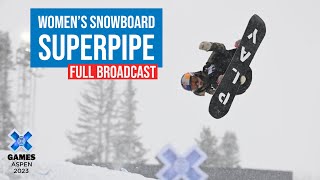 Monster Energy Women’s Snowboard SuperPipe FULL COMPETITION  X Games Aspen 2023 [upl. by Nihi]