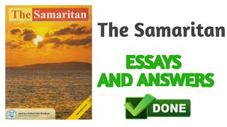 The Samaritan setbookEssay questions [upl. by Eekram]