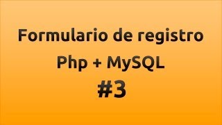 Formulario de registro con php y MySQL  Parte 33  TutorialesNET [upl. by Cirre]