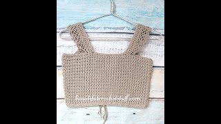 Crochet Crop Top Forever 21 Style  II Part [upl. by Rebba]