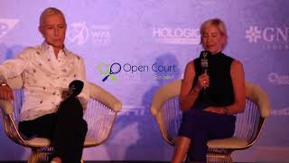 Chris Evert and Martina Navratilova in Cancun at the WTA Finals [upl. by Euqinom172]