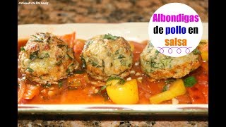 Albondigas de pollo con verduras y salsa de tomate  Ros Emely [upl. by Edlyn]