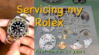 Servicing my Rolex GMTMaster II after 13 Years  Ref 116713LN [upl. by Meehsar]