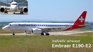 Embraer E190E2 1600th Ejet TakeOff from Bern [upl. by Aidam]