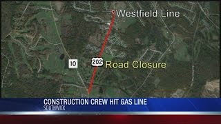 Routes 10 amp 202 reopened in Southwick after gas leak [upl. by Wailoo399]