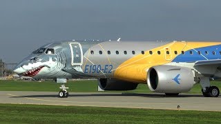 Embraer E190E2 quotProfit Hunterquot takeoff amp landing at Altenrhein Airport  close view [upl. by Siva]