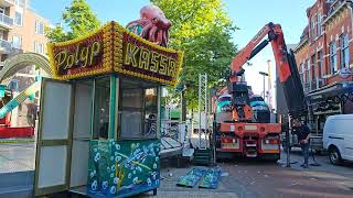 Afbouw Kermis  Abbau kirmes  Kermis Tilburg 2024  2 [upl. by Kcirdderf]