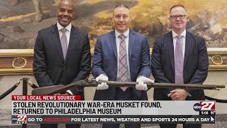 Stolen Revolutionary WarEra musket found returned to Philadelphia museum [upl. by Shorter]