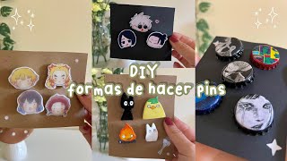 DIY’s ♡ 4 diferentes formas de hacer pins ♡ [upl. by Merlin]