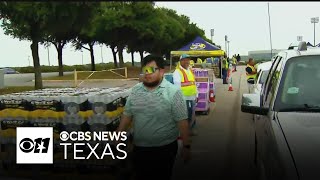 Bottled water cases distributed in Grand Prairie amid water contamination [upl. by Kubetz625]