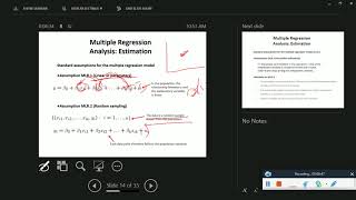 Introduction to Econometrics Lesson 14 Multiple Regression Analysis Estimation Part2 [upl. by Bethany]