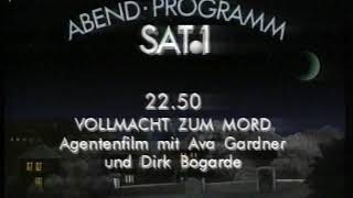 SAT1 Programvorschau Sendeschluss und Testbild Januar 1990 [upl. by Mannie]