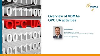 OPC UA in VDMA │ VDMA Shopfloor Data Sessions │ Session 1 [upl. by Drawe75]