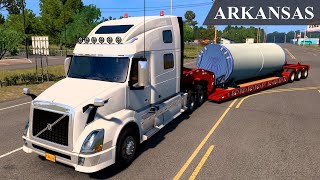 Unsuccessful trip Hooked a van during unloading  American Truck Simulator  Arkansas  2K Gameplay [upl. by Enenej]