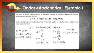 Física  Ondas estacionarias  Ejemplo 1 [upl. by Lukas]