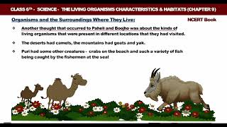 Class 6th Science Chapter 9  ORGANISMS CHARACTERISTICS amp HABITATS  NCERT [upl. by Navy]