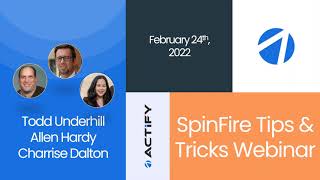 SpinFire 1190 Tips amp Tricks Webinar  English [upl. by Emelun]