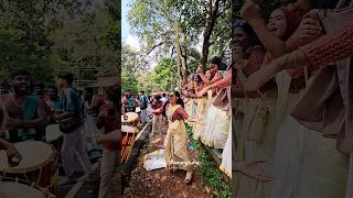 Kerala College Onam Celebration chendamelam dance girls viral seniorzmelam nikhilthamarassery [upl. by Neztnaj]