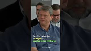 TARCÍSIO DEFENDEU ESCOLAS MILITARES EM EVENTO DA DIREITA [upl. by Goines815]